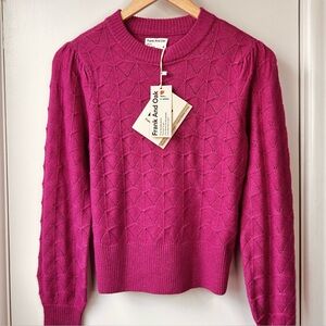 Nwt Frank And Oak Pointelle Sweater Pink